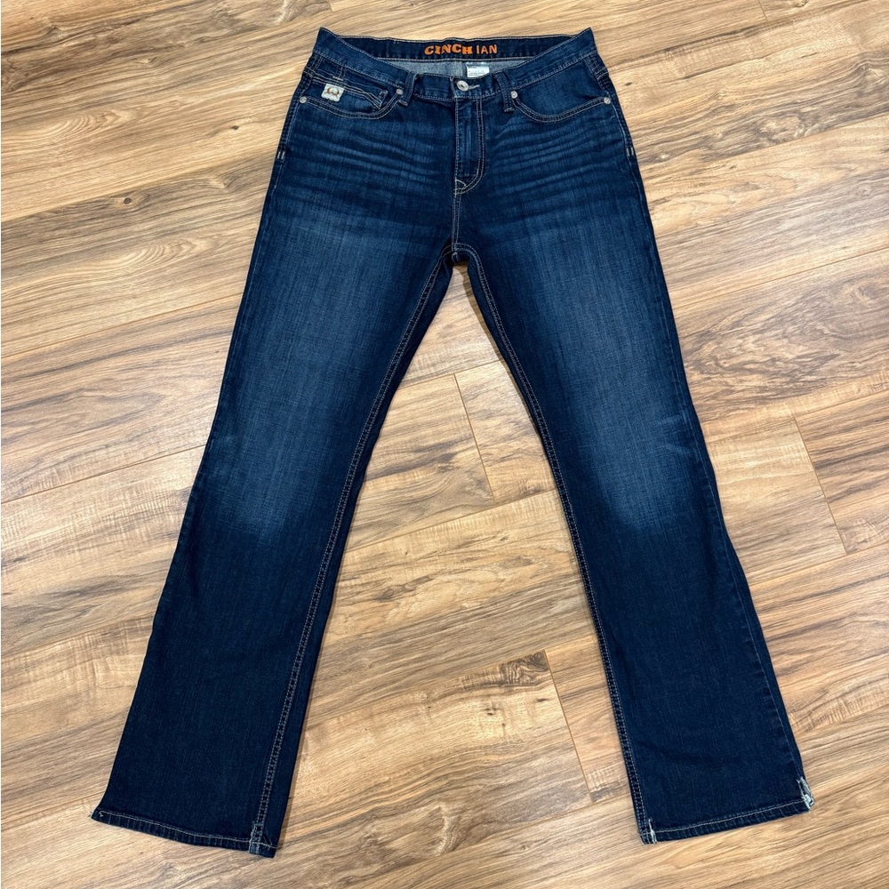 Cinch Men’s Ian Western Bootcut Slim Fit Jeans Size 33/34 Indigo Colorway